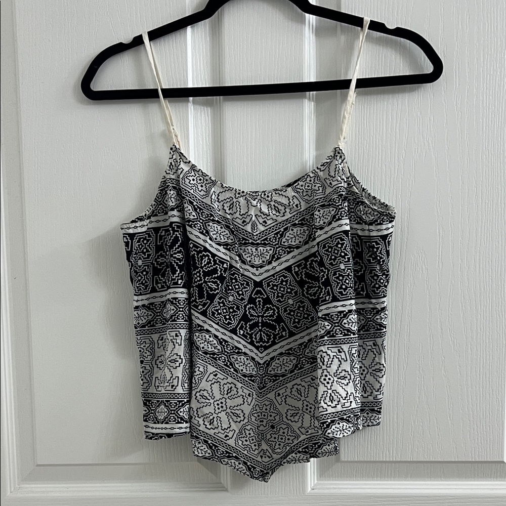 Eyelash Couture Black and White Patterned Cropped top